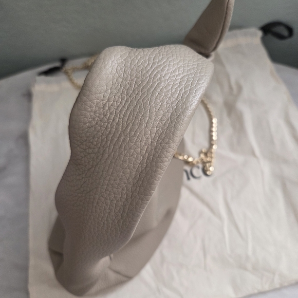 Quince Leather Mini Bow Bag Crossbody In Taupe - Picture 6 of 9